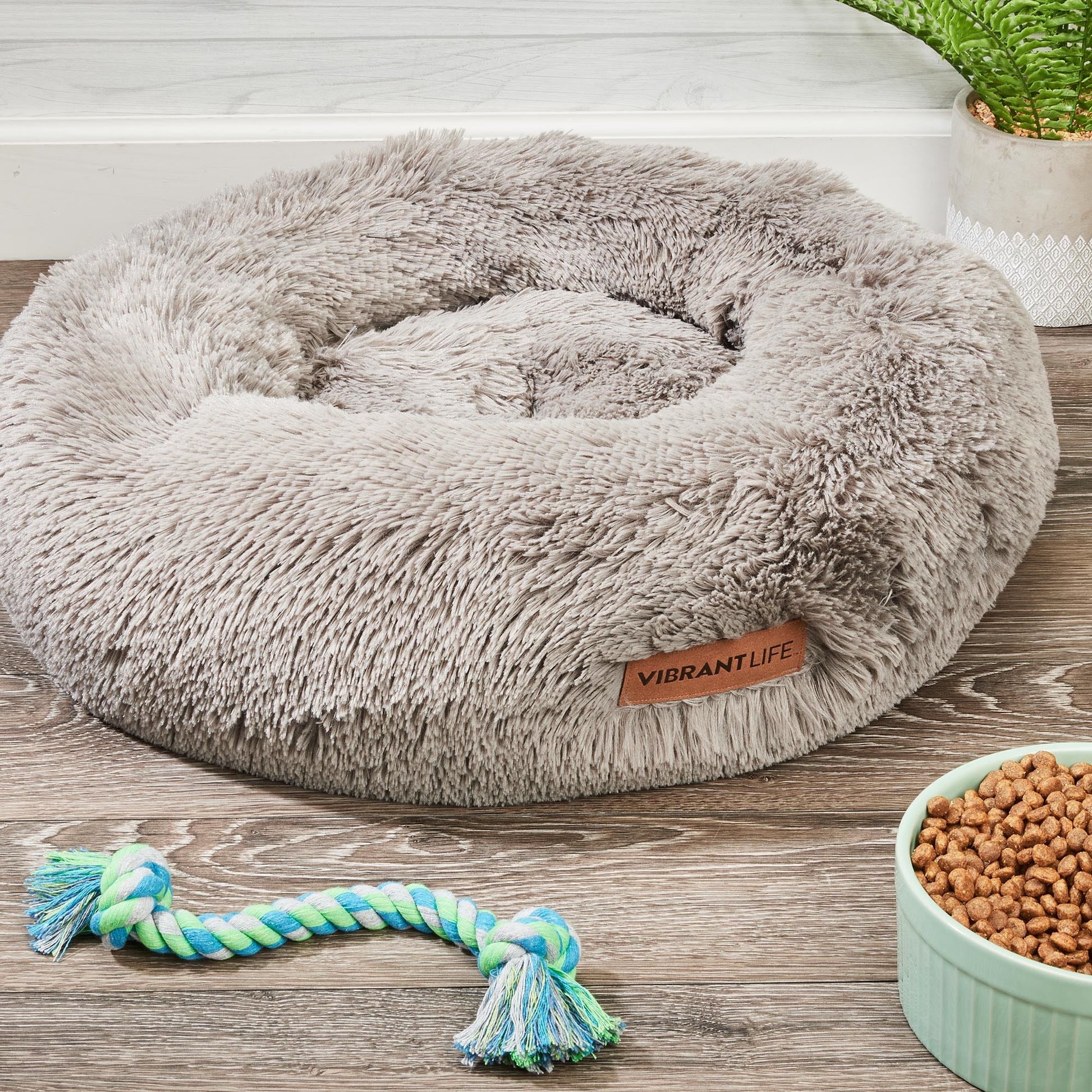 Dog Plush Donut Bed