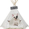 Pet Teepee Dog(Puppy) & Cat Bed - Portable Pet Tents & Houses for Dog(Puppy) & Cat Lace Style 24 Inch No Cushion